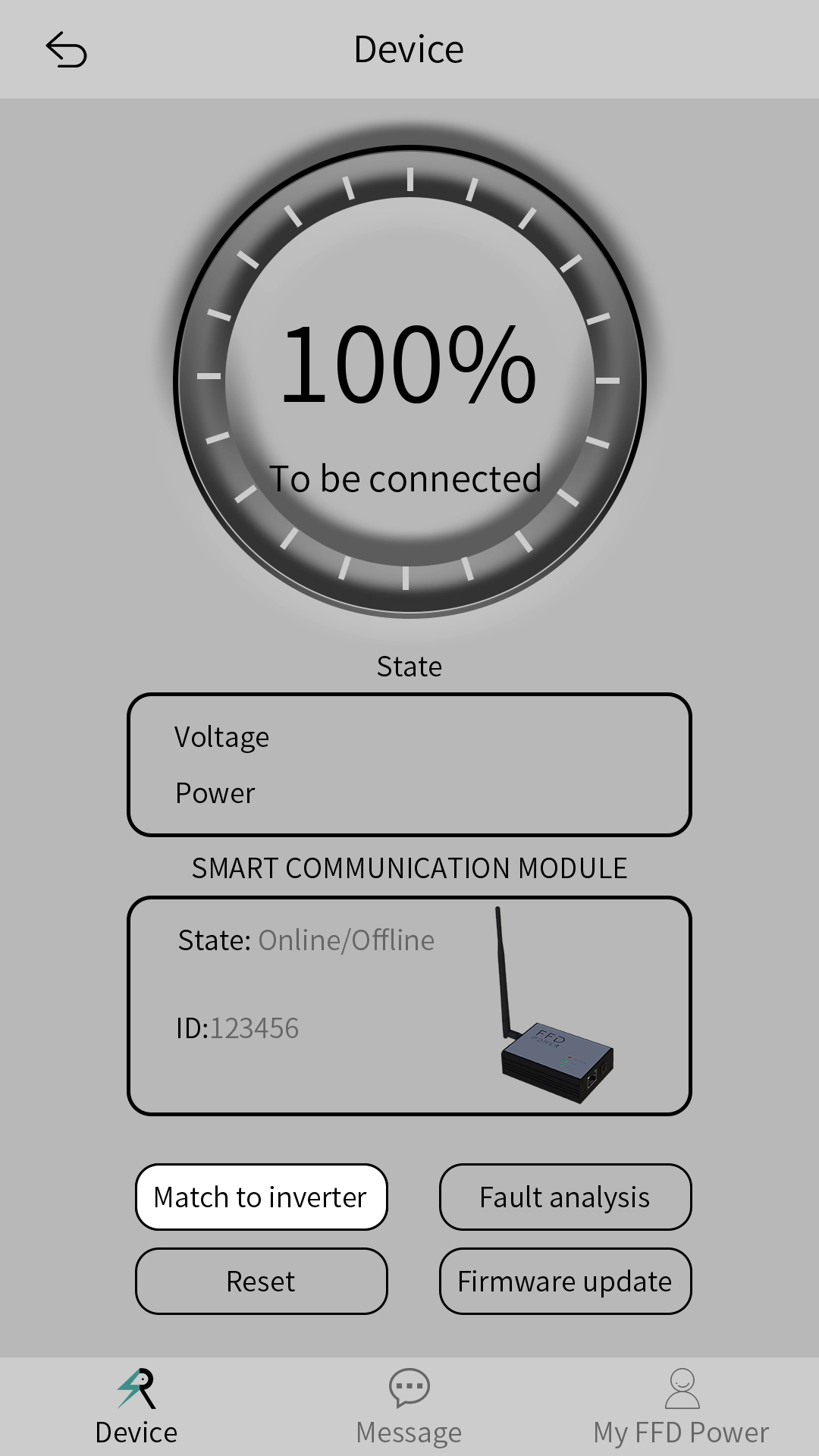 Click match to inverter as in the photo